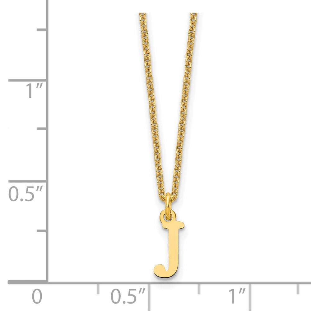 14KY Cutout Letter J Initial Necklace