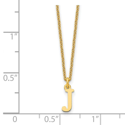 14KY Cutout Letter J Initial Necklace