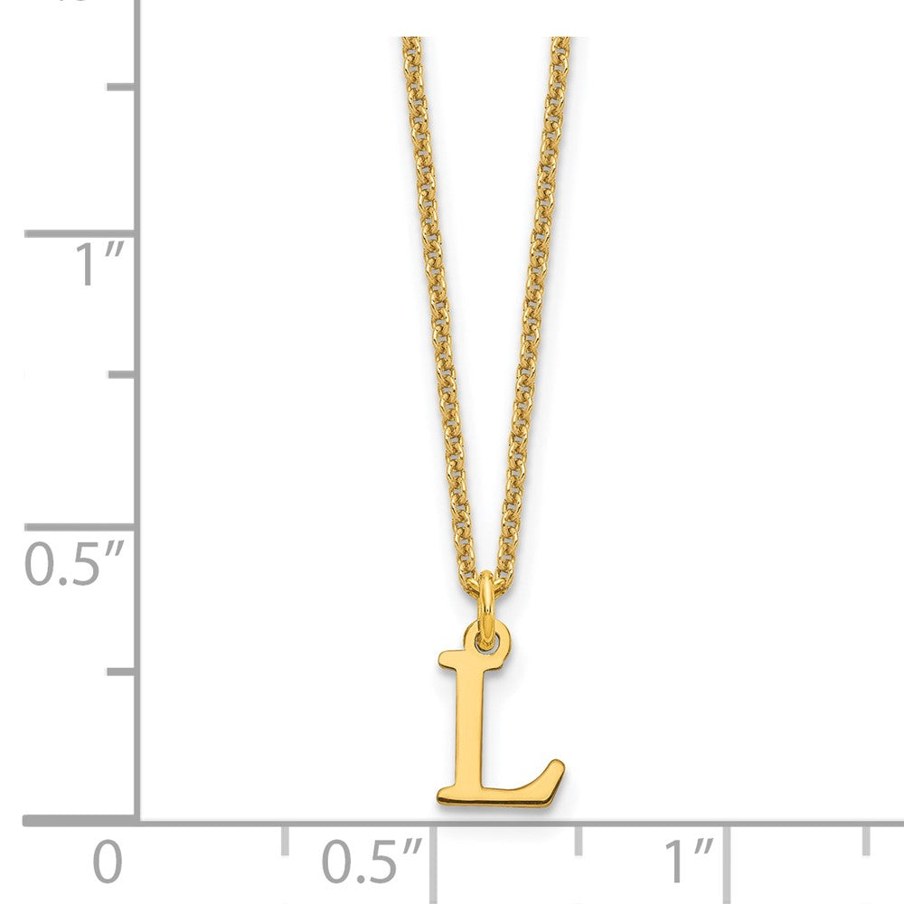 14KY Cutout Letter L Initial Necklace