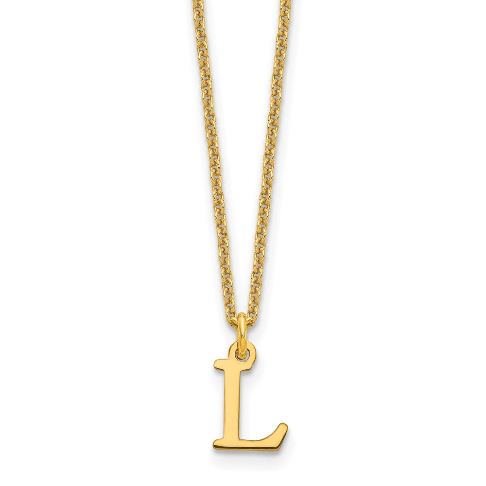 14KY Cutout Letter L Initial Necklace