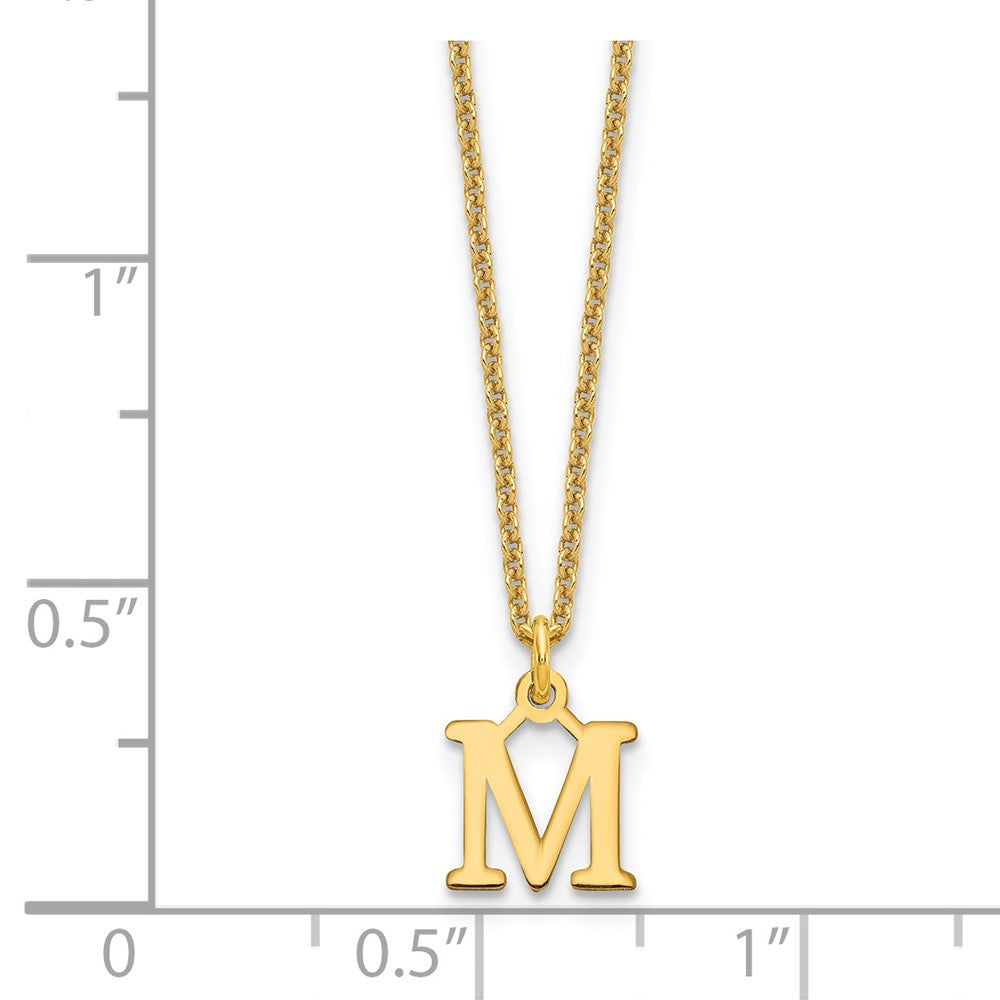 14KY Cutout Letter M Initial Necklace