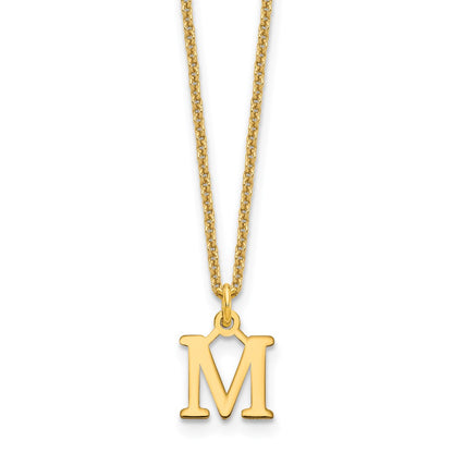 14KY Cutout Letter M Initial Necklace