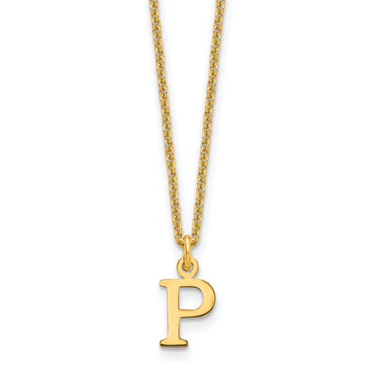 14KY Cutout Letter P Initial Necklace