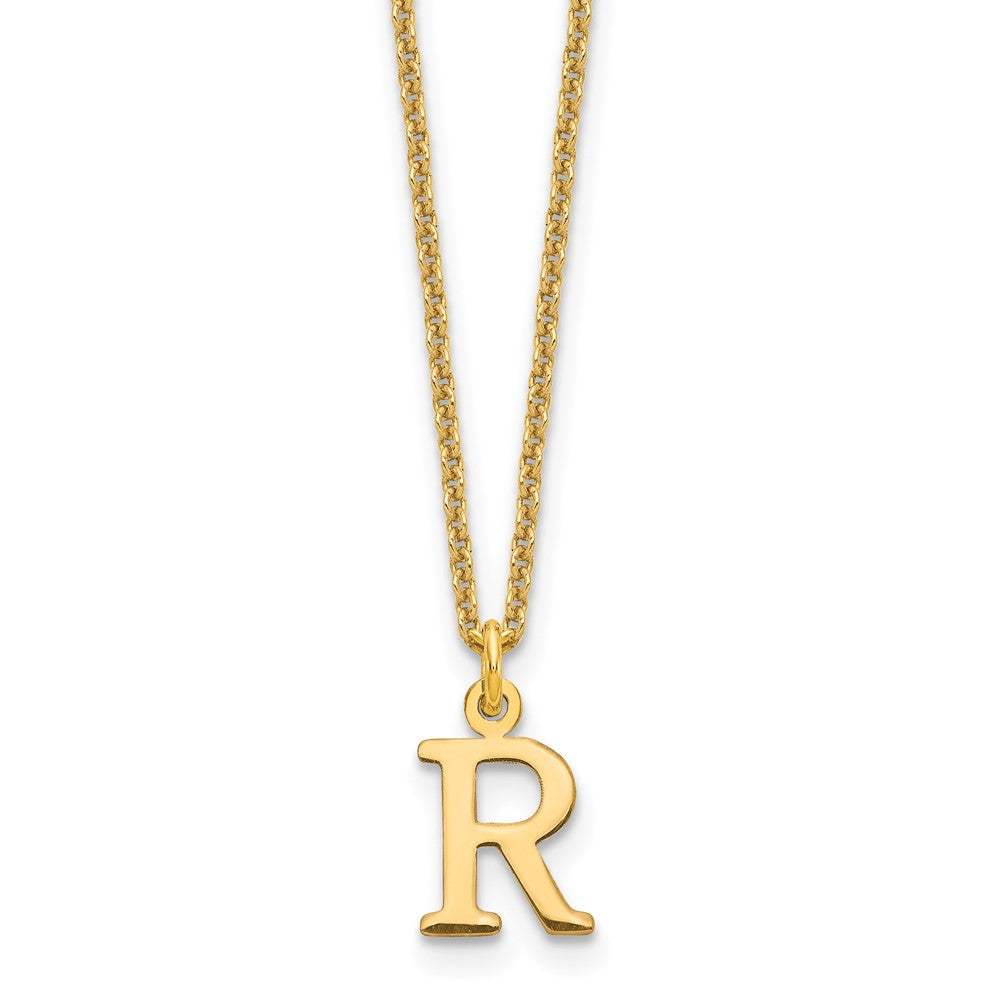 14KY Cutout Letter R Initial Necklace