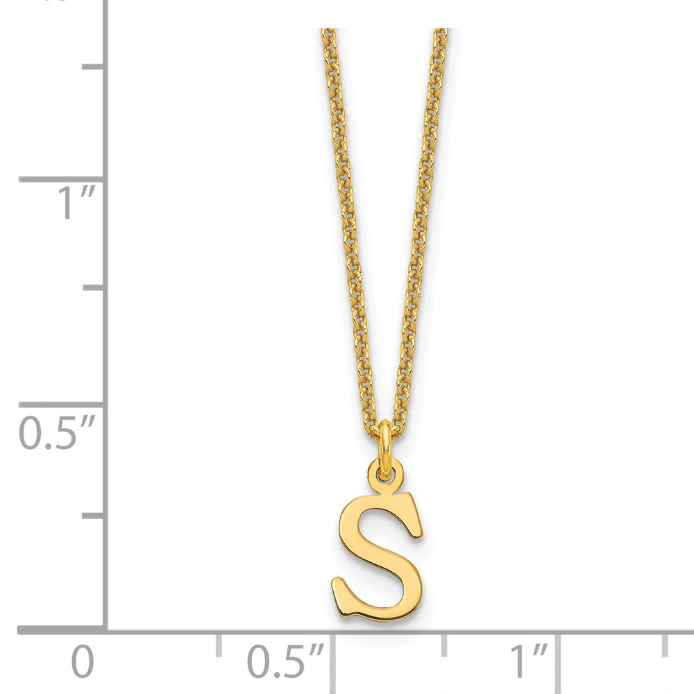 14KY Cutout Letter S Initial Necklace