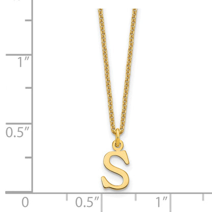 14KY Cutout Letter S Initial Necklace