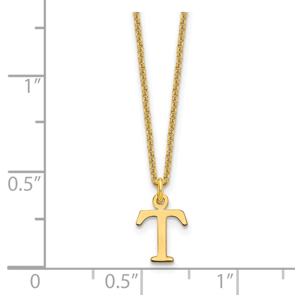 14KY Cutout Letter T Initial Necklace