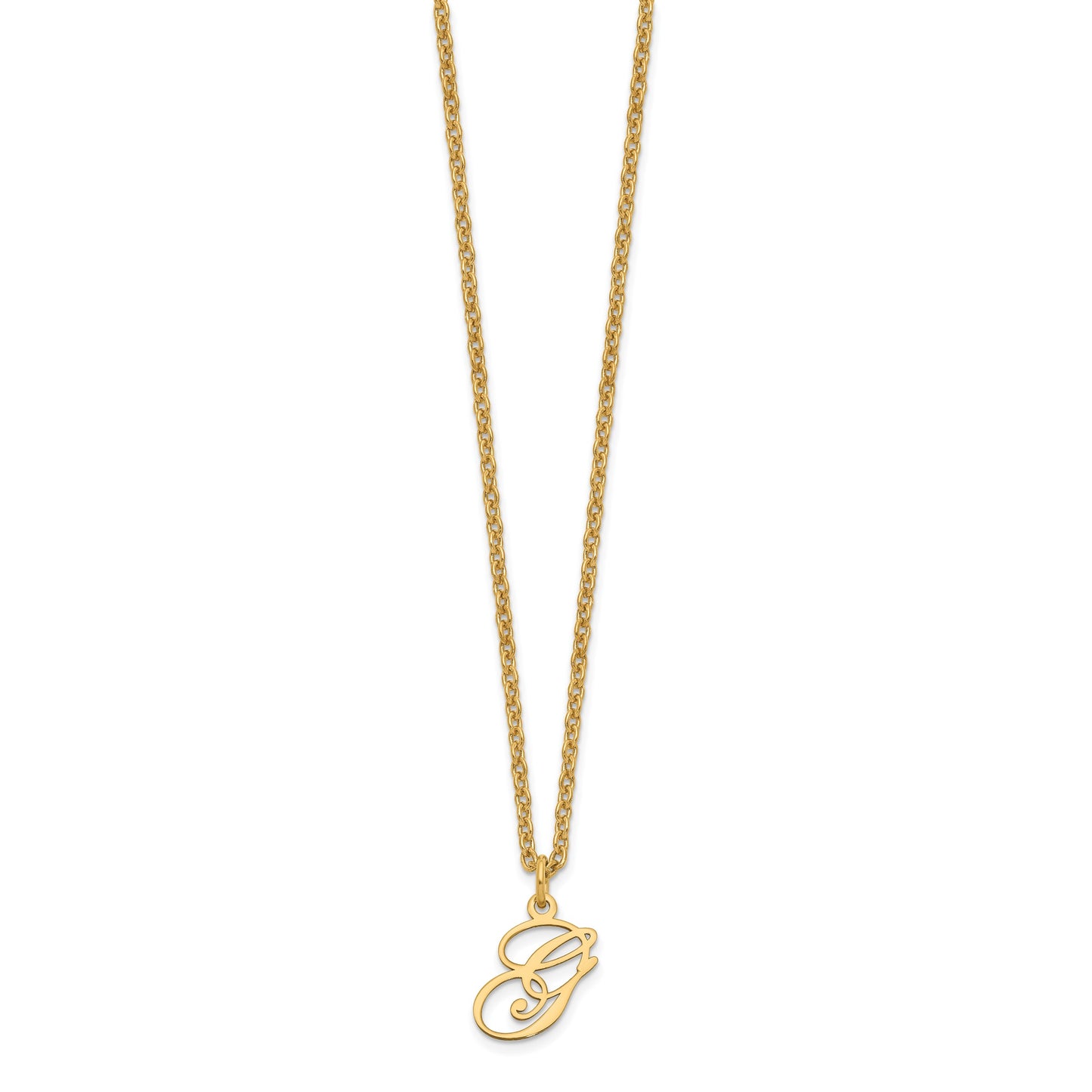Sterling Silver Gold-plated Letter G Initial Necklace