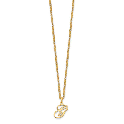 Sterling Silver Gold-plated Letter G Initial Necklace