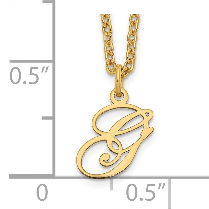 Sterling Silver Gold-plated Letter G Initial Necklace