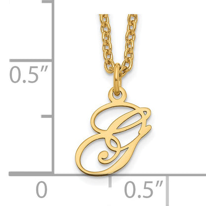 Sterling Silver Gold-plated Letter G Initial Necklace