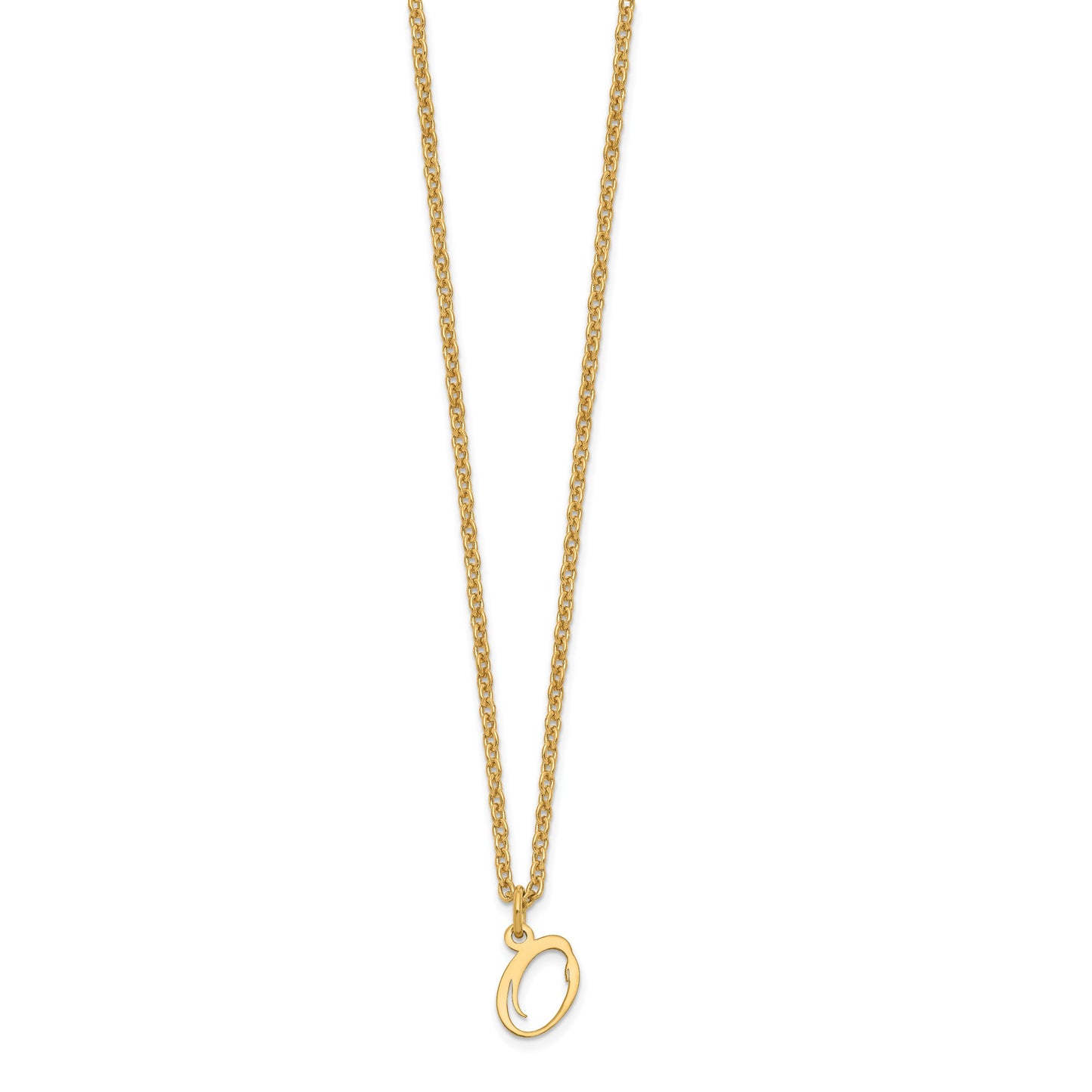 Sterling Silver Gold-plated Letter O Initial Necklace