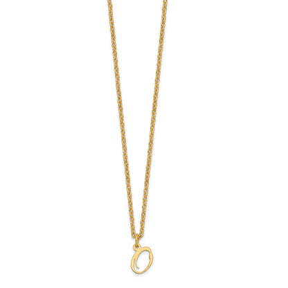 Sterling Silver Gold-plated Letter O Initial Necklace