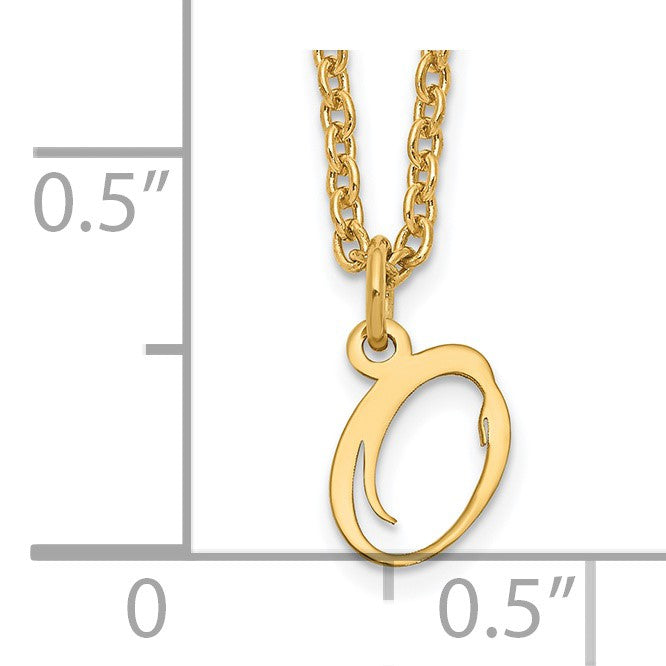 Sterling Silver Gold-plated Letter O Initial Necklace