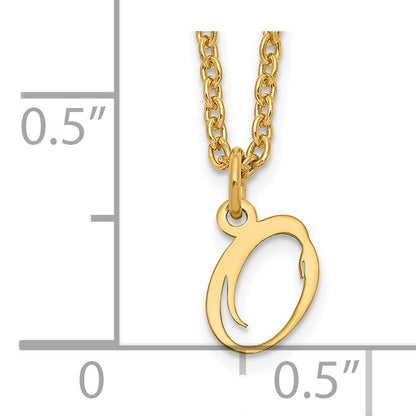 Sterling Silver Gold-plated Letter O Initial Necklace