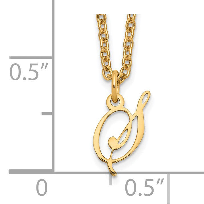 Sterling Silver Gold-plated Letter S Initial Necklace