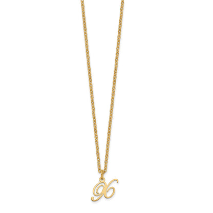 Sterling Silver Gold-plated Letter X Initial Necklace