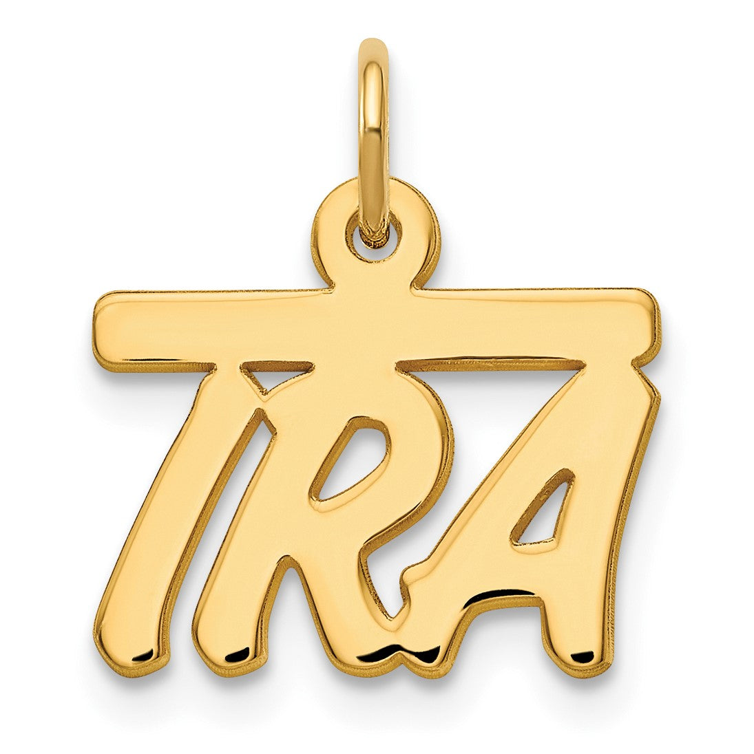 14k Yellow Gold Top Bar Name Plate