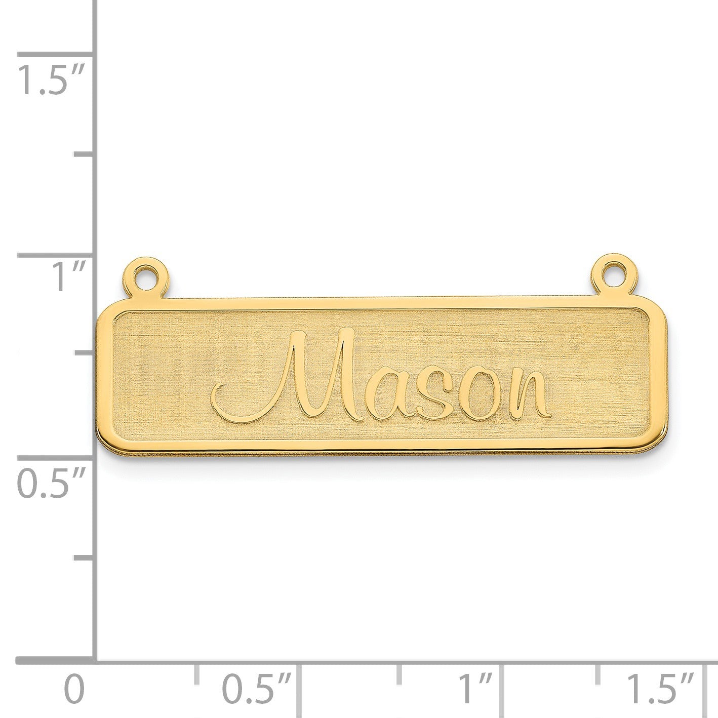 14k Yellow Gold Satin Name Plate Bar