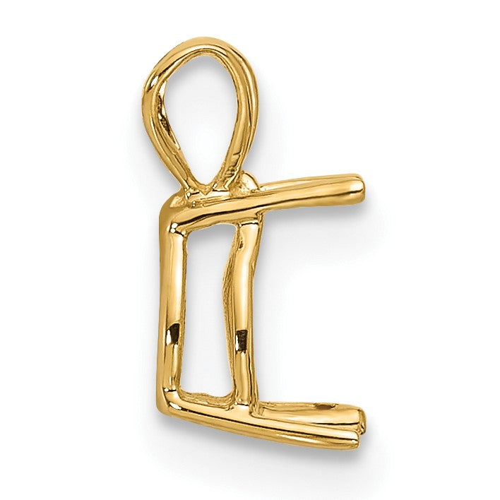 14k 7x5mm Pear Pendant Mounting