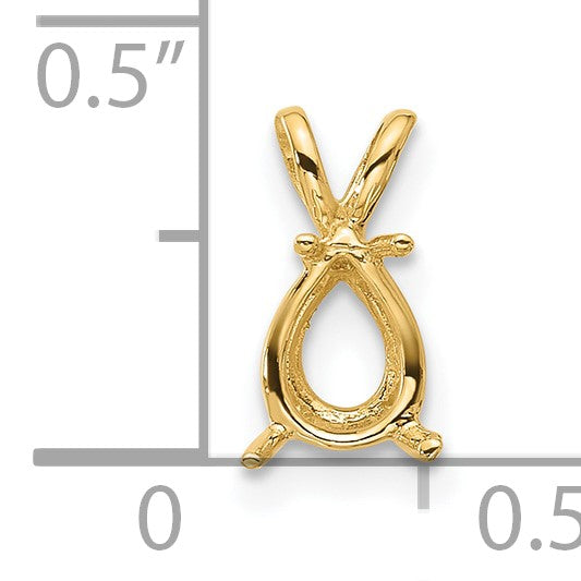 14k 7x5mm Pear Pendant Mounting
