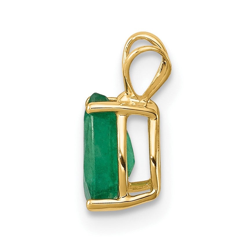 14k 7x5mm Pear Emerald Pendant