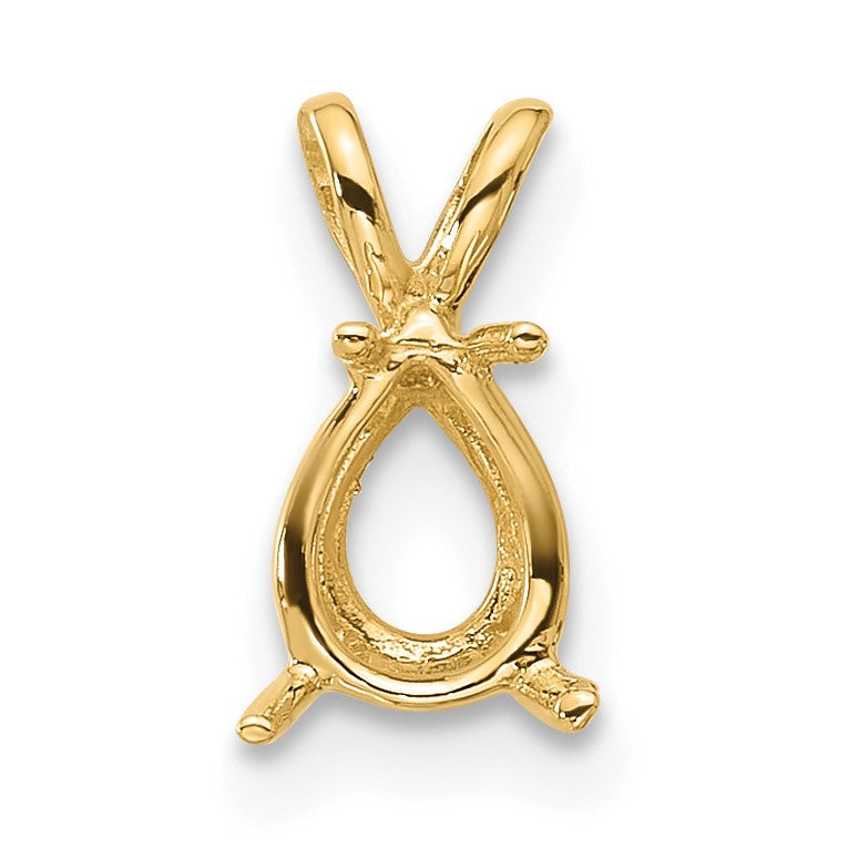14k 7x5mm Pear Pendant Mounting