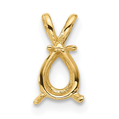 14k 7x5mm Pear Pendant Mounting