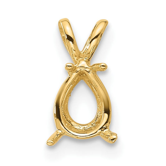 14k 7x5mm Pear Pendant Mounting
