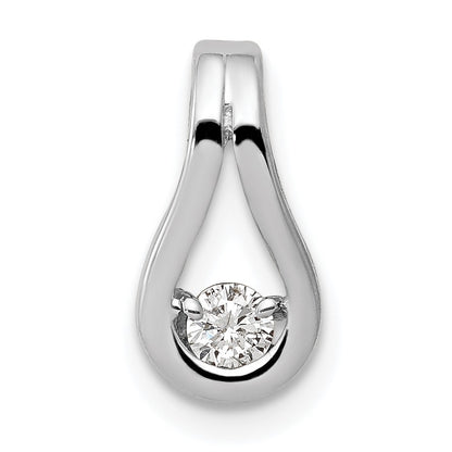 14k White Gold Holds 2.8mm Stone Teardrop-Shape Slide Mounting Fits up to 2mm Regular/6mm Fancy or Reversible Omega