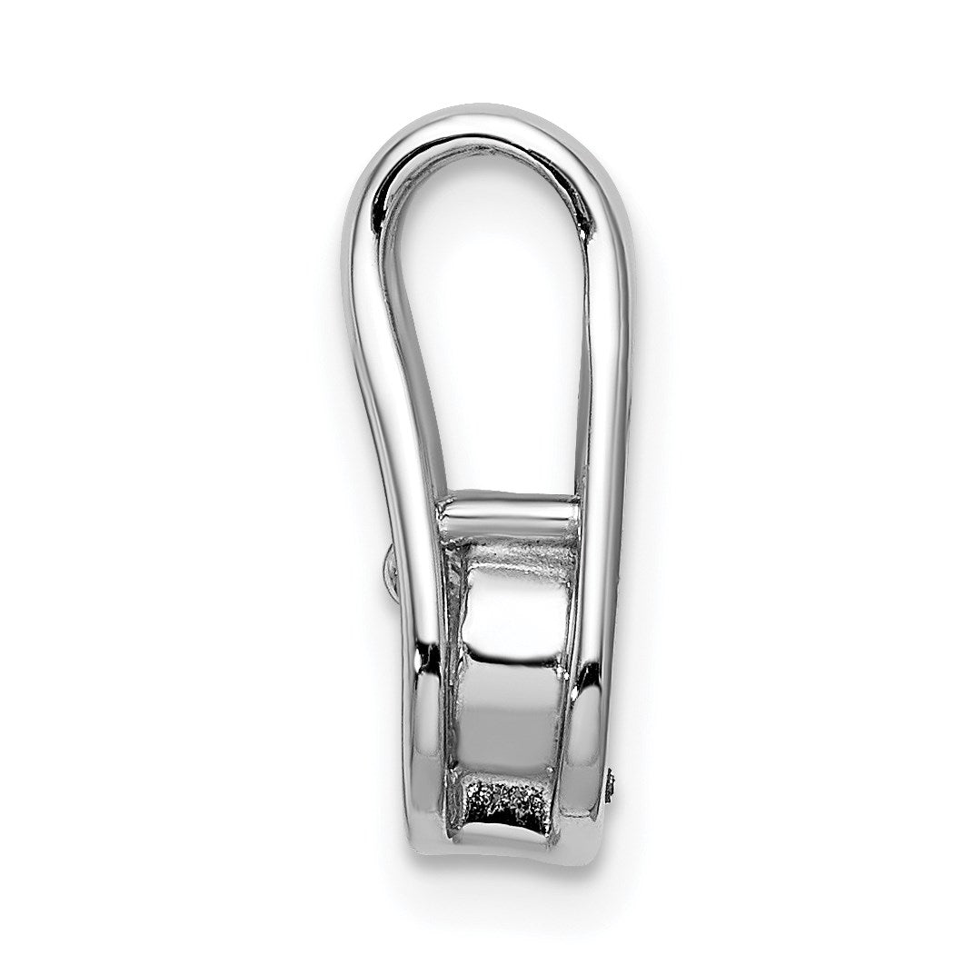 14k White Gold Holds 4.7mm Stone Teardrop-Shape Slide Mounting Fits up to 3mm Regular/6mm Fancy or Reversible Omega