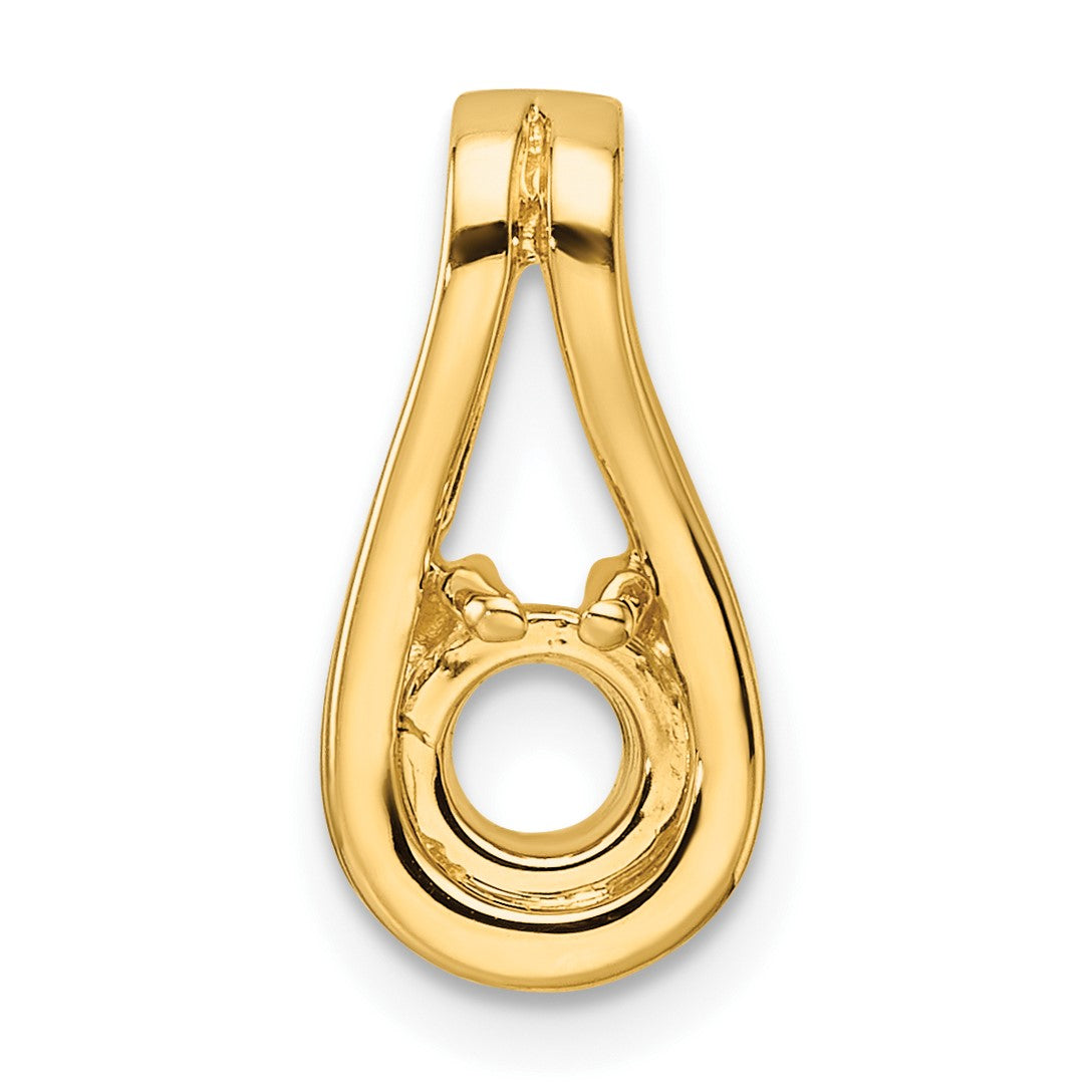 14k Holds 4.7mm Stone Teardrop-Shape Slide Mounting Fits up to 3mm Regular/6mm Fancy or Reversible Omega