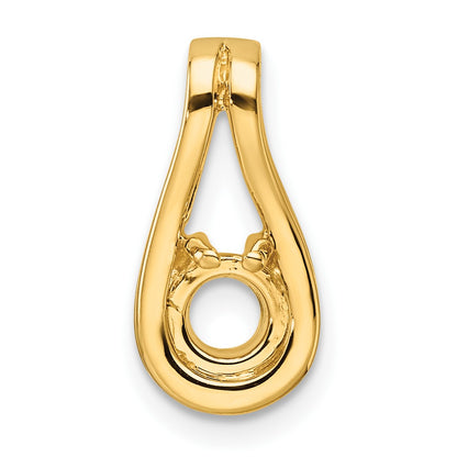 14k Holds 4.7mm Stone Teardrop-Shape Slide Mounting Fits up to 3mm Regular/6mm Fancy or Reversible Omega