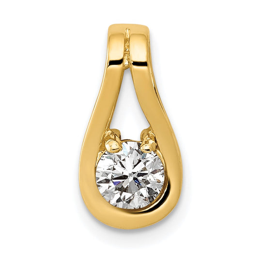 14k 4.7mm AA Diamond Teardrop Shape Slide Pendant