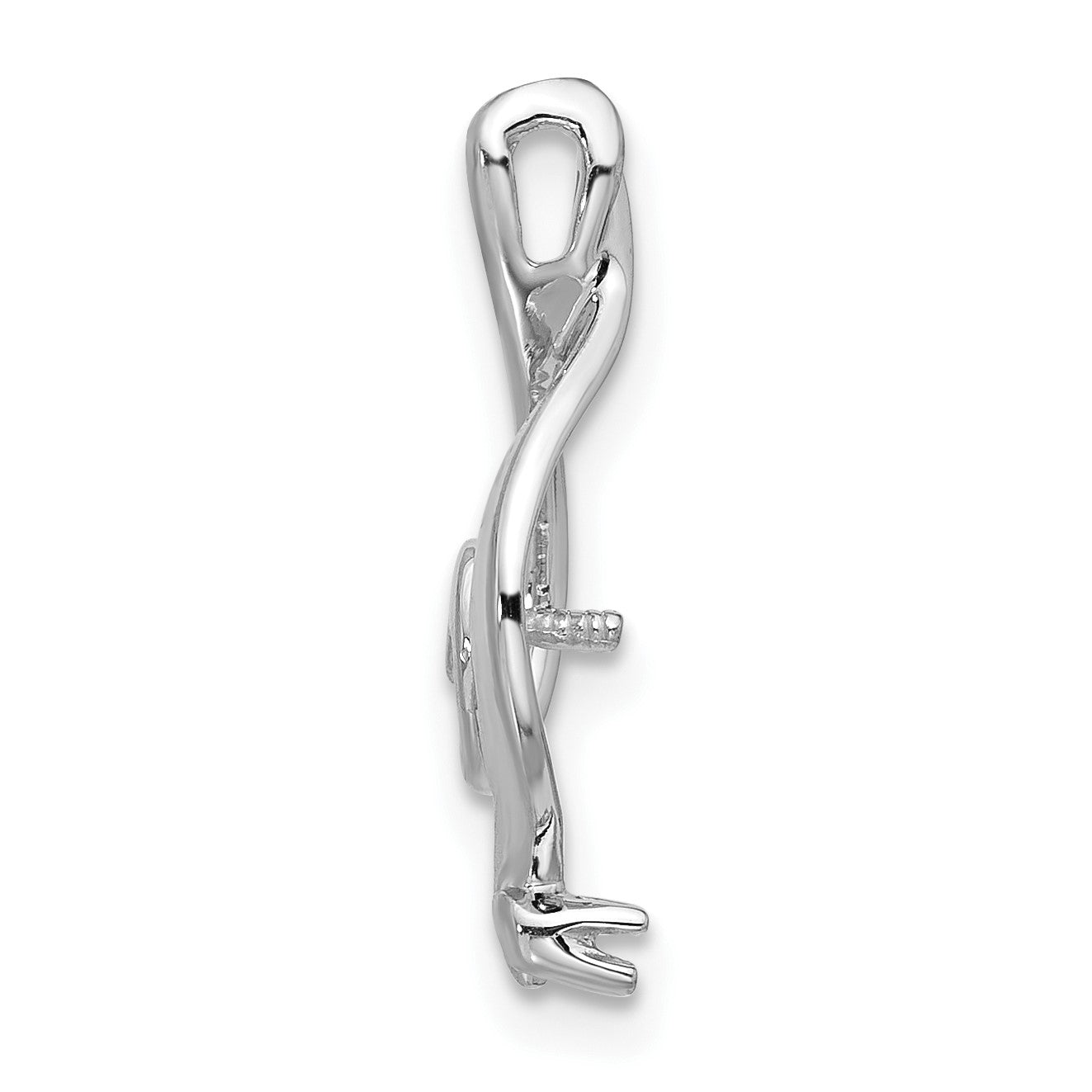 14k White Gold Pearl and Diamond Pendant Mounting