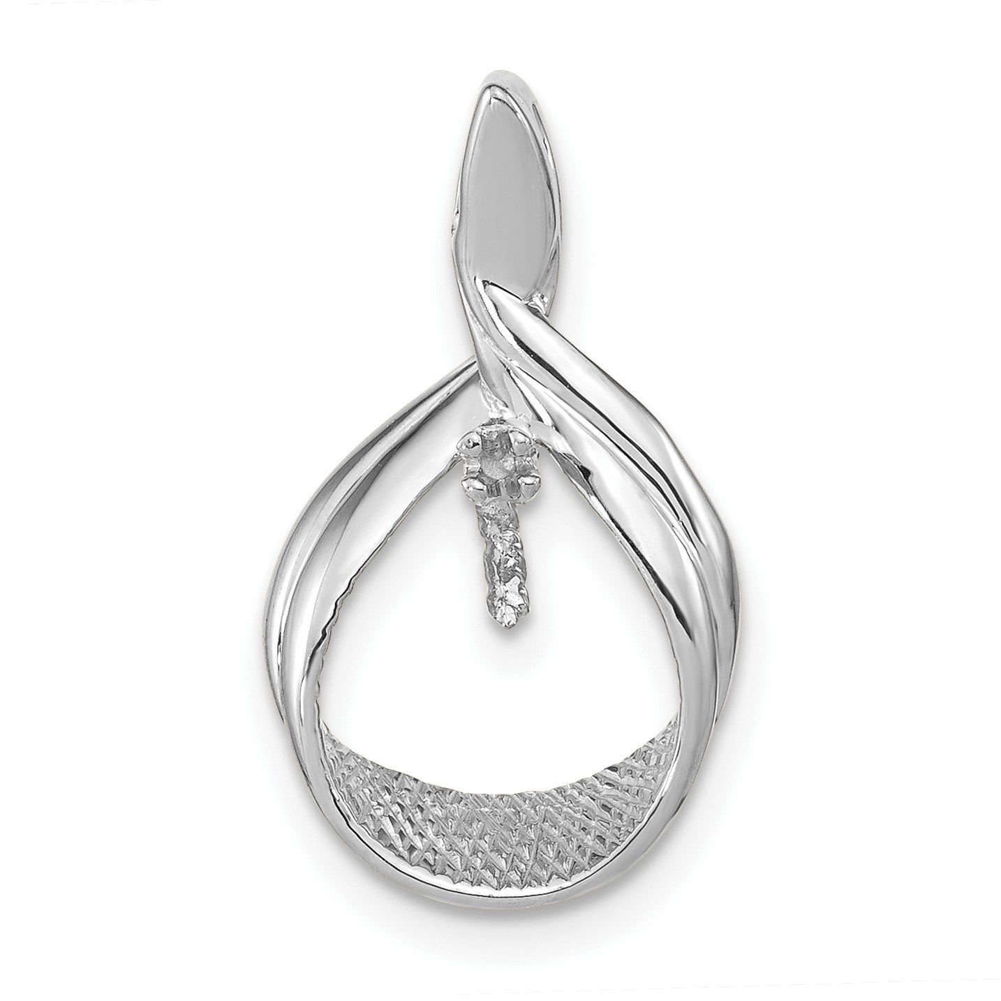 14k White Gold Pearl Pendant Mounting