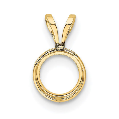 14k 6mm Round Stone Bezel Pendant Mounting