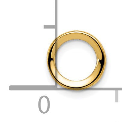 14k 5mm Round Stone Bezel Pendant Mounting