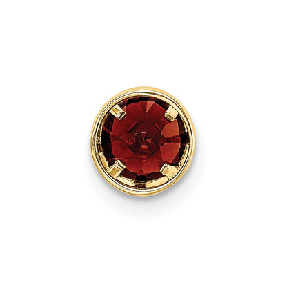 14k 5mm Garnet bezel pendant