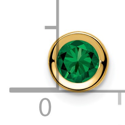 14k 5mm Round Mount St. Helens Bezel Chain Slide