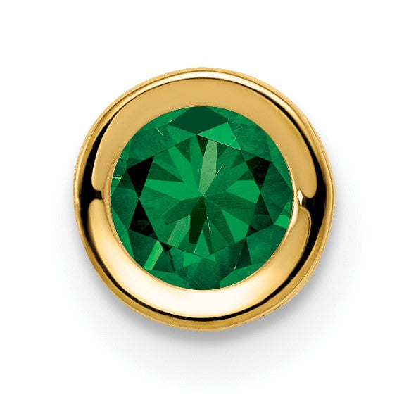 14k 5mm Round Mount St. Helens Bezel Chain Slide