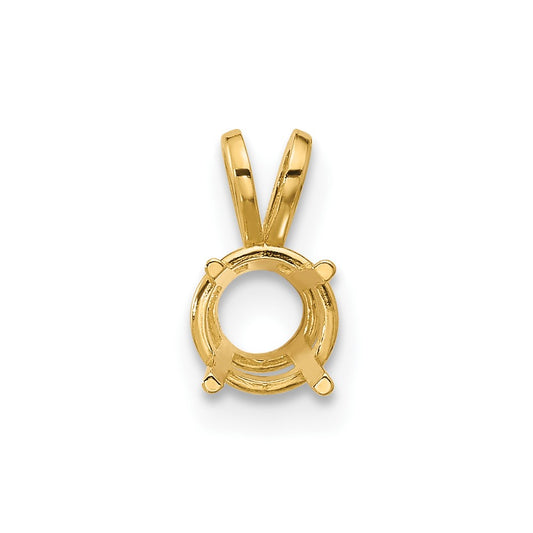 14k Round 6mm Pendant Mounting