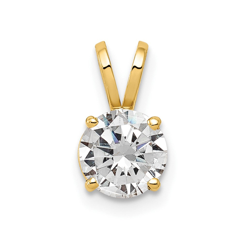 14k 6mm Cubic Zirconia pendant