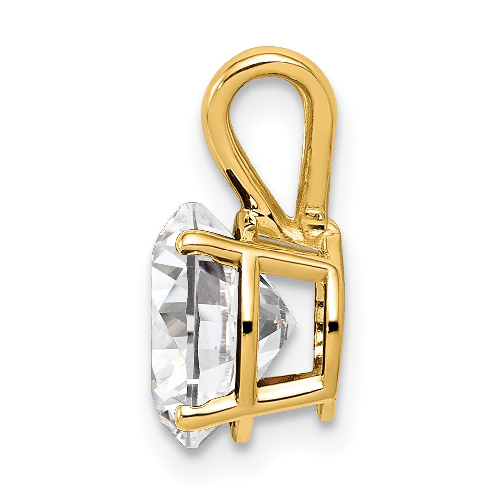 14k 8mm Round Cubic Zirconia Pendant