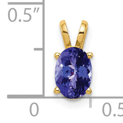 14k 7x5mm Oval Tanzanite Pendant