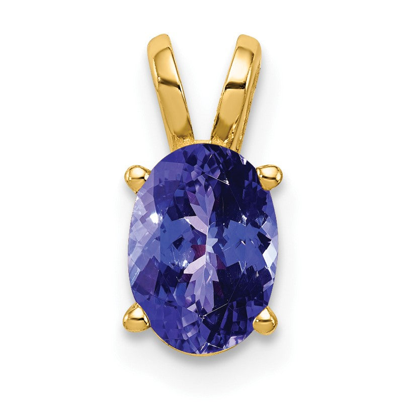 14k 7x5mm Oval Tanzanite Pendant