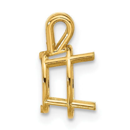 14k 9x7mm Oval Stone Pendant Mounting