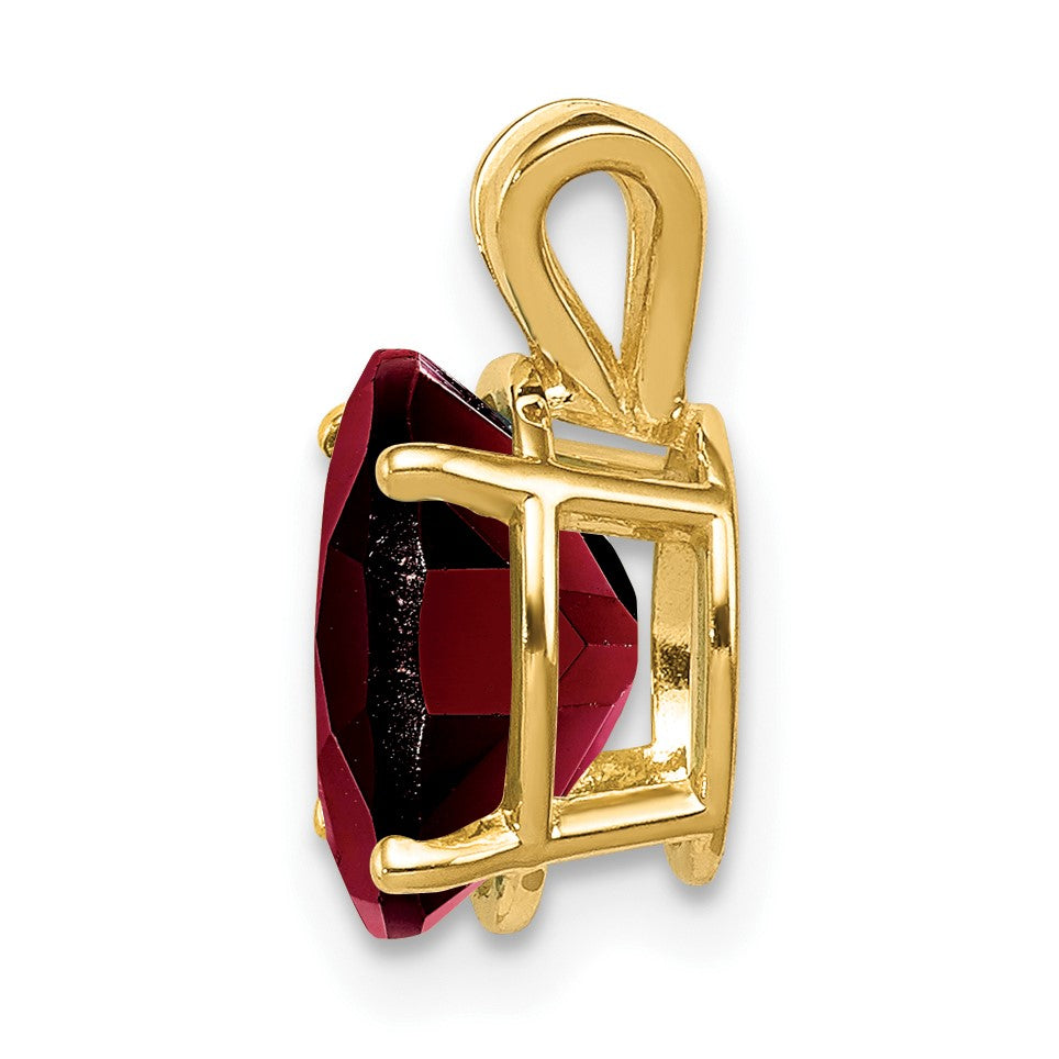 14k 9x7mm Oval Garnet Pendant