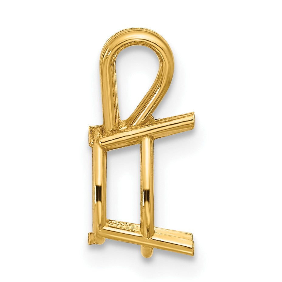 14k 9x6mm Pear Stone Pendant Mounting