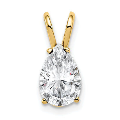 14k 9x6mm Pear Cubic Zirconia Pendant